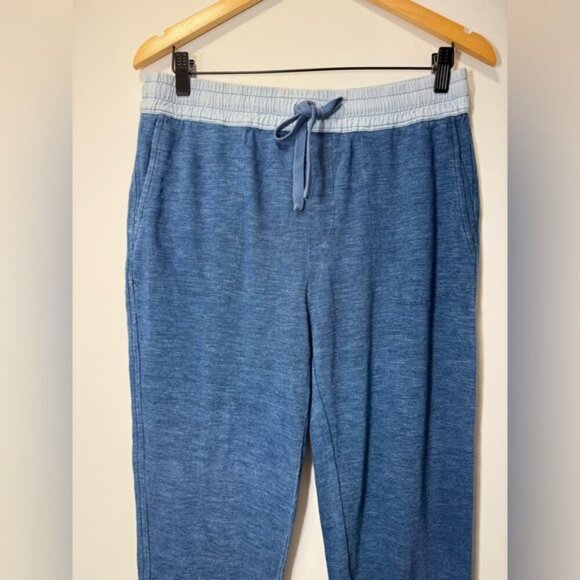Faherty Heather Blue Joggers with Light Gray Trim - Picture 5 of 8